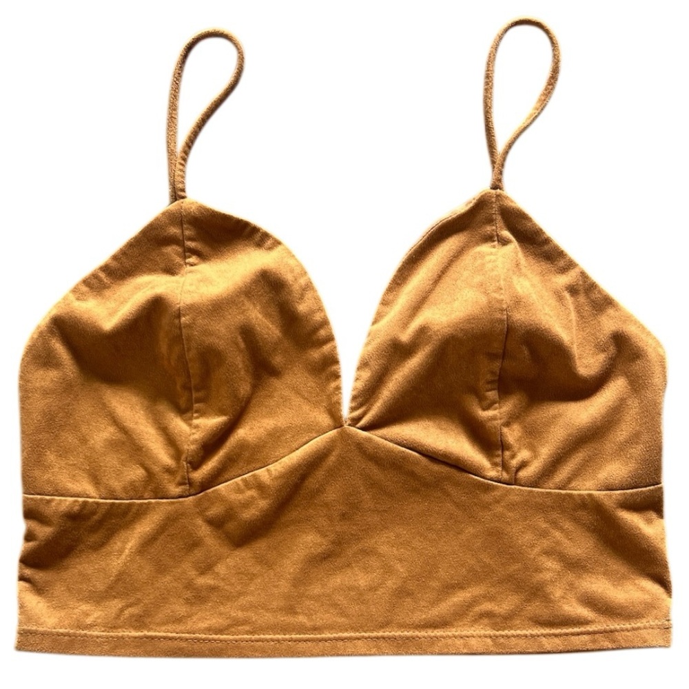 MEZZANINE Rust UltraSuede Bralette - Size L